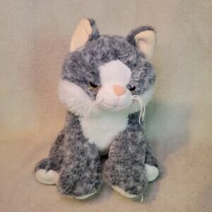 BEAR FACTORY Tahla the Tabby Cat Gray White Plush Stuffed Animal 14" 2001